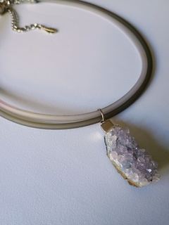 Imagen de Collar piedra natural combinada con tubos de PVC A