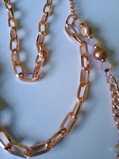 Imagen de Collar rosa gold con cristales B