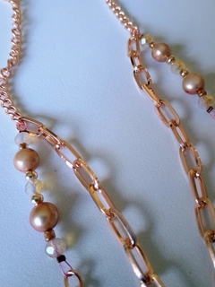 Collar rosa gold con cristales B