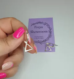 argolla acero blanco con triangulo - comprar online