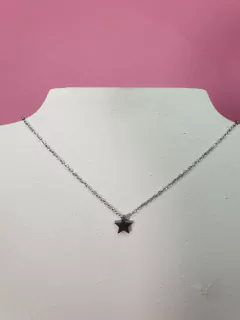 cadena de acero quirúrgico con dije de estrella