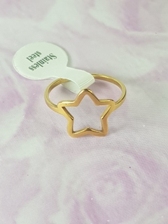 Anillo AD Estrella calada. T. 18 - comprar online