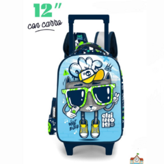 MOCHILA CON CARRO 12” COD.BT33