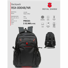 MOCHILA ROYAL SWISS COD. 13/RSX-0048NR