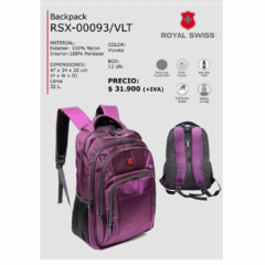 MOCHILA ROYAL SWISS COD. 13/RSX-93VLT