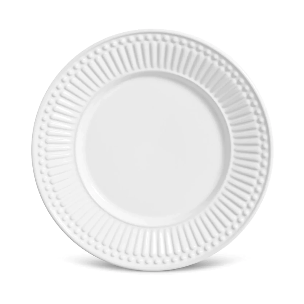 Conjunto 6 Pratos Sobremesa Roma Branco 20 cm Porto Brasil