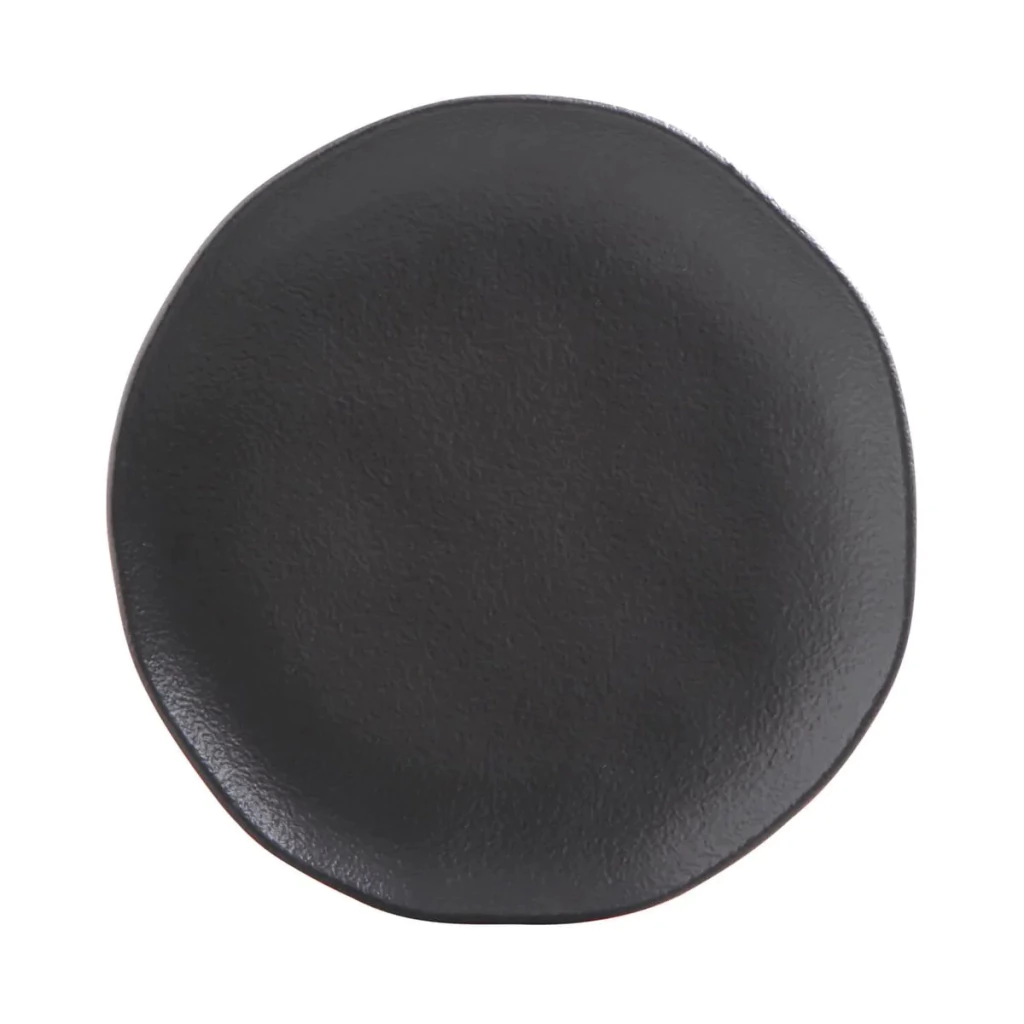 Conjunto 6 Pratos Sobremesa Orgânico Preto Matte Porto Brasil
