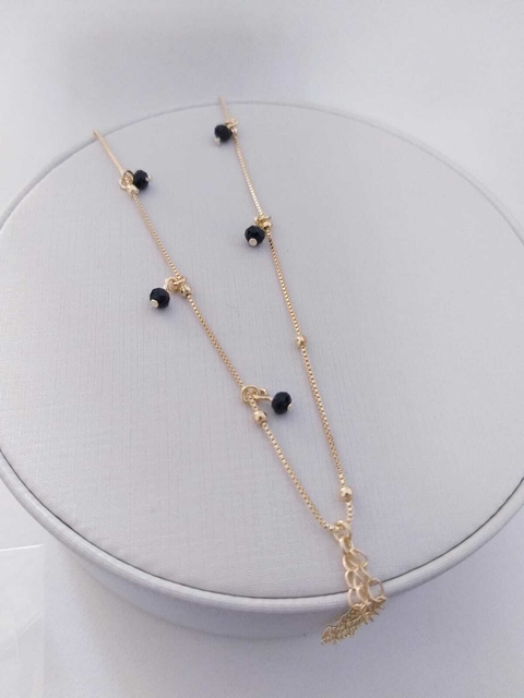 Colar Longo Pedra Preta