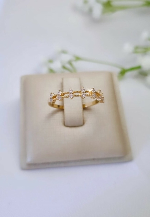 ANEL 7 PONTOS NAVETE ZIRCONIAS