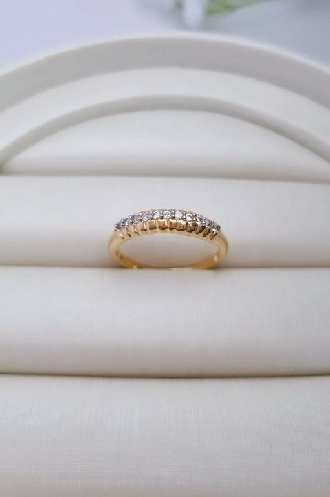 Anel Trabalhado 1 Fileira Cravejada