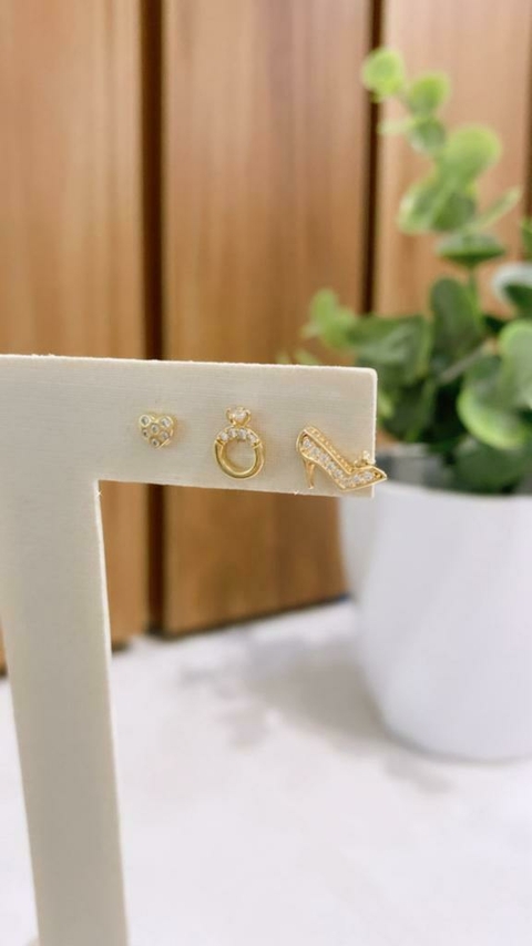 TRIO SAPATO EM ZIRCONIA