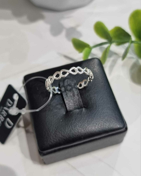 ANEL INFINITO LIGADOS PRATA 925