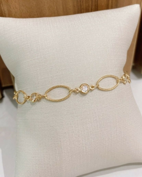 PULSEIRA ELOS OVAIS COM PONTO DE LUZ - comprar online