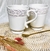 Jarro café cerámica blanco labrado - comprar online
