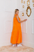 Vestido Lola laranja em linho - comprar online