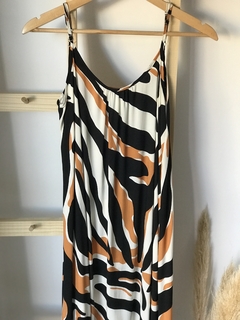 Vestido largo print camel - comprar online