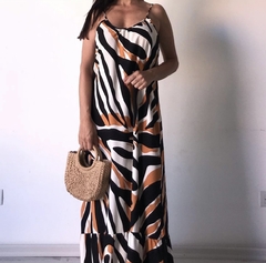 Vestido largo print camel en internet