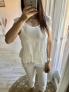 Blusa Simil lino Rufina color natural - comprar online
