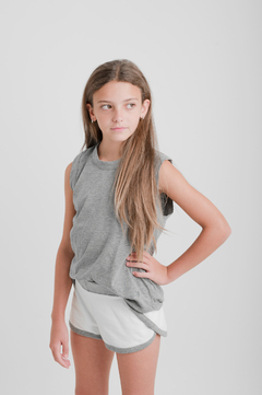 Short MALIBÚ Natural con Gris