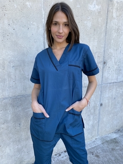 Ambo GALA con VIVOS - ARCIEL AZUL PETROLEO Unisex en internet