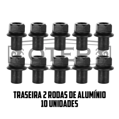 PORCA CENTRALIZADORA - SCANIA - EIXO SUSPENSYS - TRASEIRA - 2 RODAS DE ALUMINIO - CHAVE 33 - 10 UNIDADES