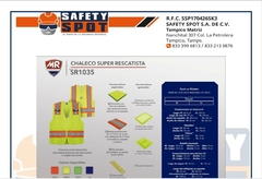 CHALECO SUPER RESCATISTA MARCA SAFETY TEXTIL (SR-1035AM) - tienda en línea