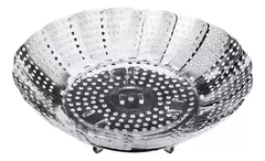 Vaporera Vaporiera Plegable Para Vegetales Aceroinox 23x19cm