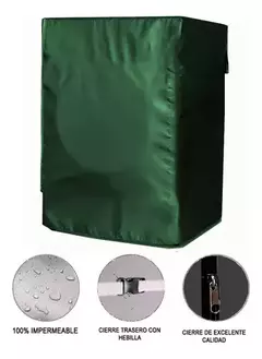 Imagen de Cubre Lavarropas Funda Carga Frontal Tela Impermeable 60x60 Silver