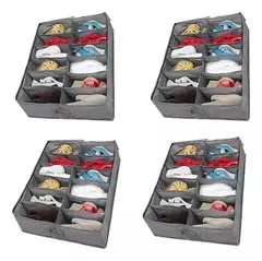 Set x4 Organizador De Zapatos Bajo Cama 12 Espacios - comprar online