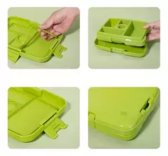 Filoshark Shark513 lunchera vianda 5 divisiones hermetica color verde - comprar online