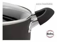 Cacerola Olla Teflon Antiadherente 24 Cm Hudson Tapa Vidrio en internet