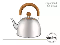 Pava Hudson Acero Inoxidable 1,5lts Pico Matero Mango Madera Normal Color Marrón en internet