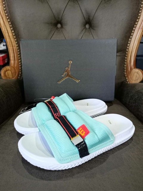 Ojotas Jordan "Super Play" Island Green Laser Orange