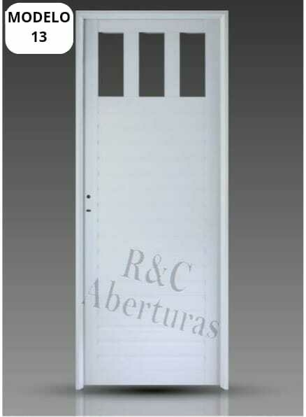 PUERTA ALUMINIO 1/4 VIDRIO (modelo 13)