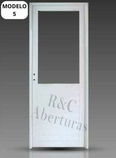 PUERTA ALUMINIO 1/2 VIDRIO (modelo 5)