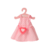 Roupa de Boneca com Cabide Vestido Corações - Metoo