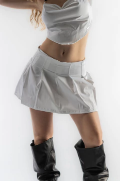 ZD POLLERA CORTA TABLEADA LEAH (29576)