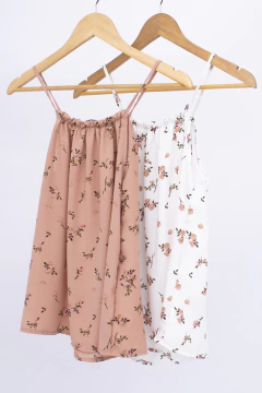 CTE MUSCULOSA HALTER CON FRUNC (30627) - Tabatha Jeans Mayorista