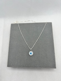 Colar 45 cm olho grego com cristais. - comprar online
