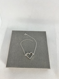 Pulseira coração vazado. - carlapenteadopratas