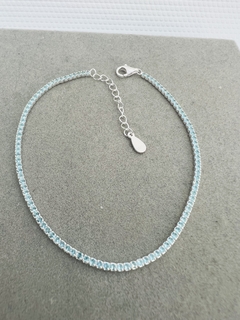 Pulseira Riviera zirconias aqua 1,5 mm.