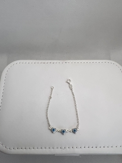 Pulseira para bebê olho grego de coração. - comprar online