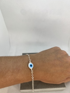 Pulseira olho grego em resina . - comprar online