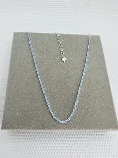 Colar Riviera zircônias azuis 1,5 mm. - comprar online