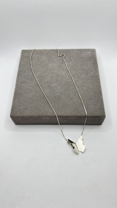 Colar borboleta Lisa origami G 45 cm . - carlapenteadopratas