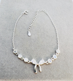 Pulseira laço com zircônias . - comprar online