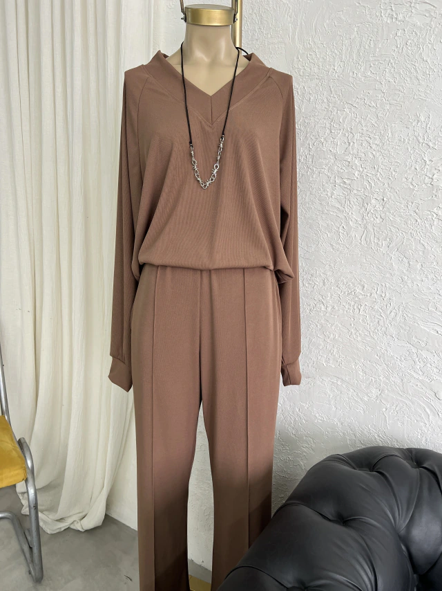 CONJUNTO RIB REMERA C/V+PALAZZO — imagen 5