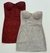 Vestido straples con tazas glitter - Diva looks