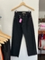 Jeans wide leg negro corto