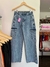 Jeans wide leg cargo nevado